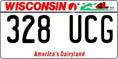 WI license plate 328UCG