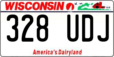 WI license plate 328UDJ