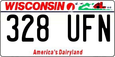 WI license plate 328UFN