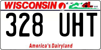 WI license plate 328UHT