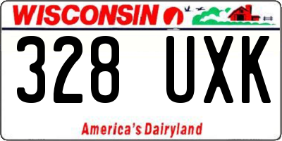 WI license plate 328UXK
