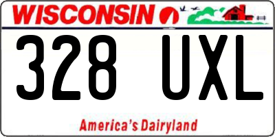 WI license plate 328UXL