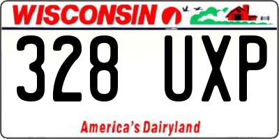 WI license plate 328UXP
