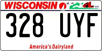 WI license plate 328UYF