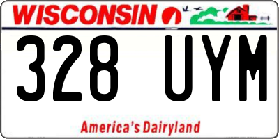WI license plate 328UYM