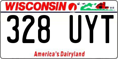 WI license plate 328UYT