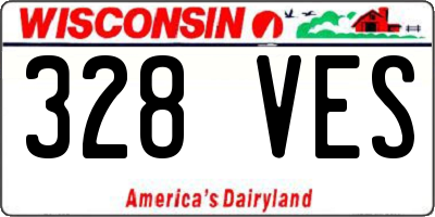 WI license plate 328VES