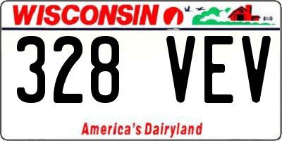 WI license plate 328VEV
