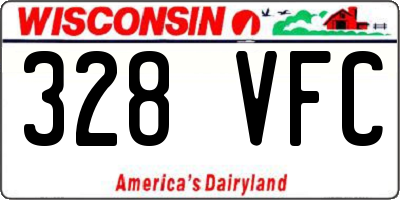 WI license plate 328VFC