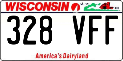 WI license plate 328VFF