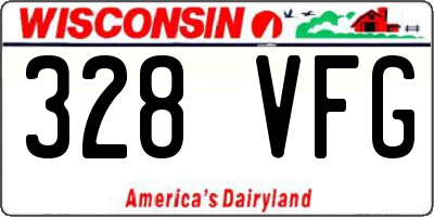 WI license plate 328VFG