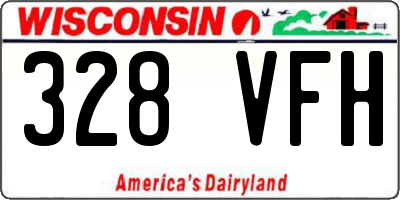 WI license plate 328VFH