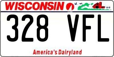 WI license plate 328VFL