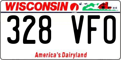 WI license plate 328VFO