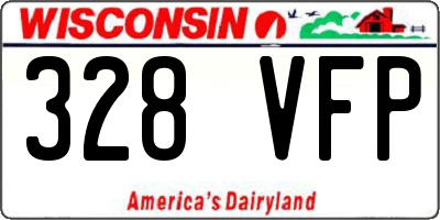 WI license plate 328VFP