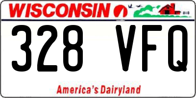 WI license plate 328VFQ