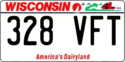 WI license plate 328VFT