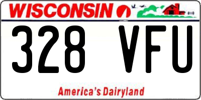 WI license plate 328VFU