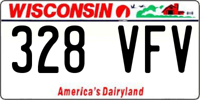 WI license plate 328VFV