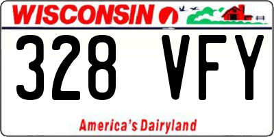 WI license plate 328VFY