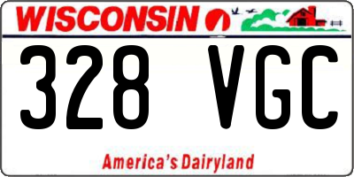 WI license plate 328VGC