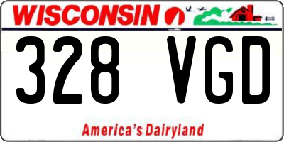 WI license plate 328VGD