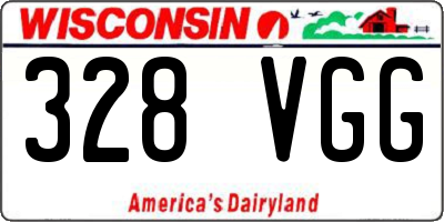 WI license plate 328VGG