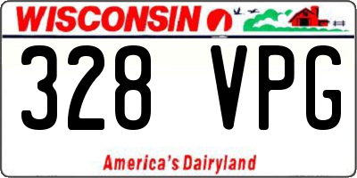 WI license plate 328VPG
