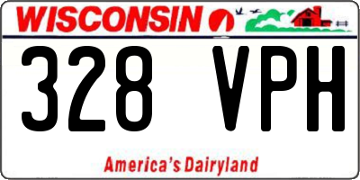 WI license plate 328VPH