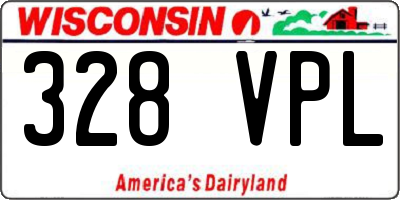 WI license plate 328VPL