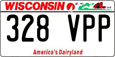 WI license plate 328VPP