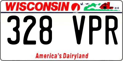 WI license plate 328VPR