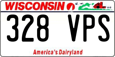 WI license plate 328VPS