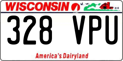 WI license plate 328VPU