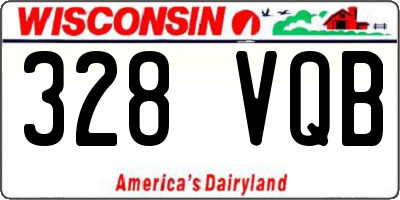 WI license plate 328VQB