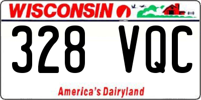 WI license plate 328VQC