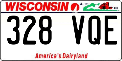 WI license plate 328VQE