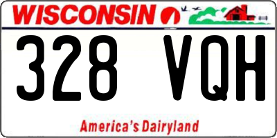 WI license plate 328VQH