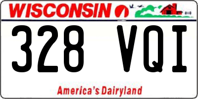WI license plate 328VQI