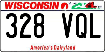 WI license plate 328VQL