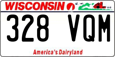 WI license plate 328VQM
