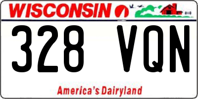 WI license plate 328VQN