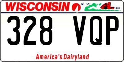 WI license plate 328VQP