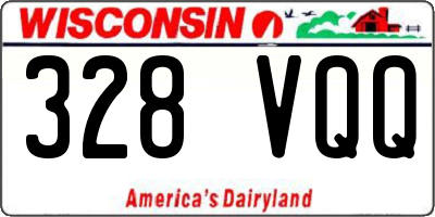 WI license plate 328VQQ