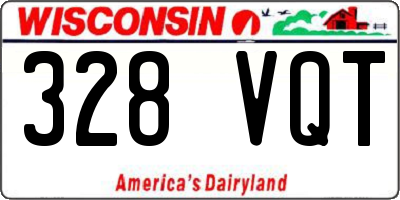WI license plate 328VQT