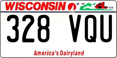 WI license plate 328VQU