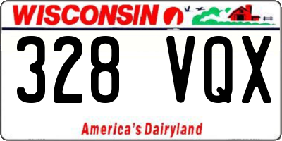 WI license plate 328VQX