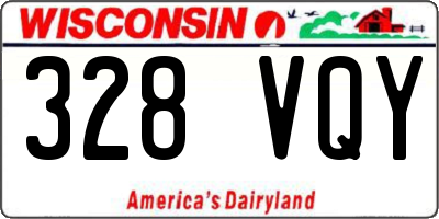 WI license plate 328VQY