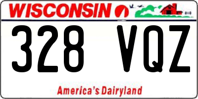WI license plate 328VQZ