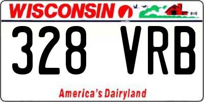 WI license plate 328VRB
